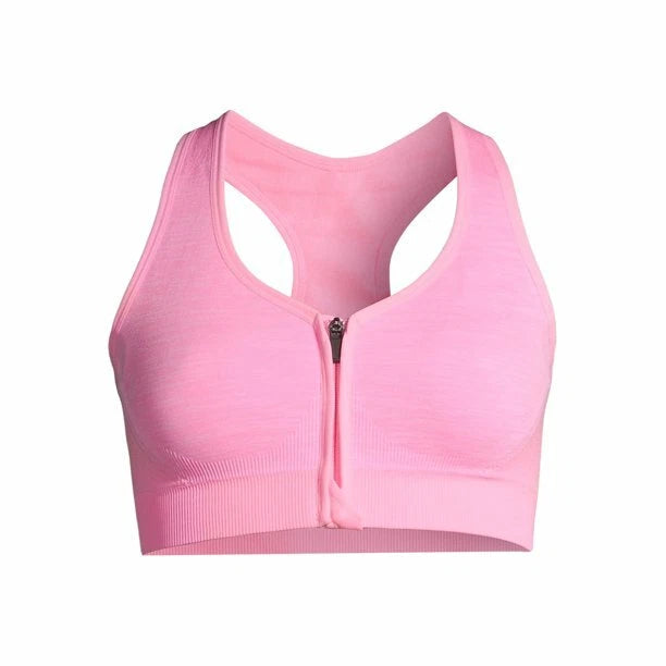 Avia Women's Medium Support Zip-Front Bra